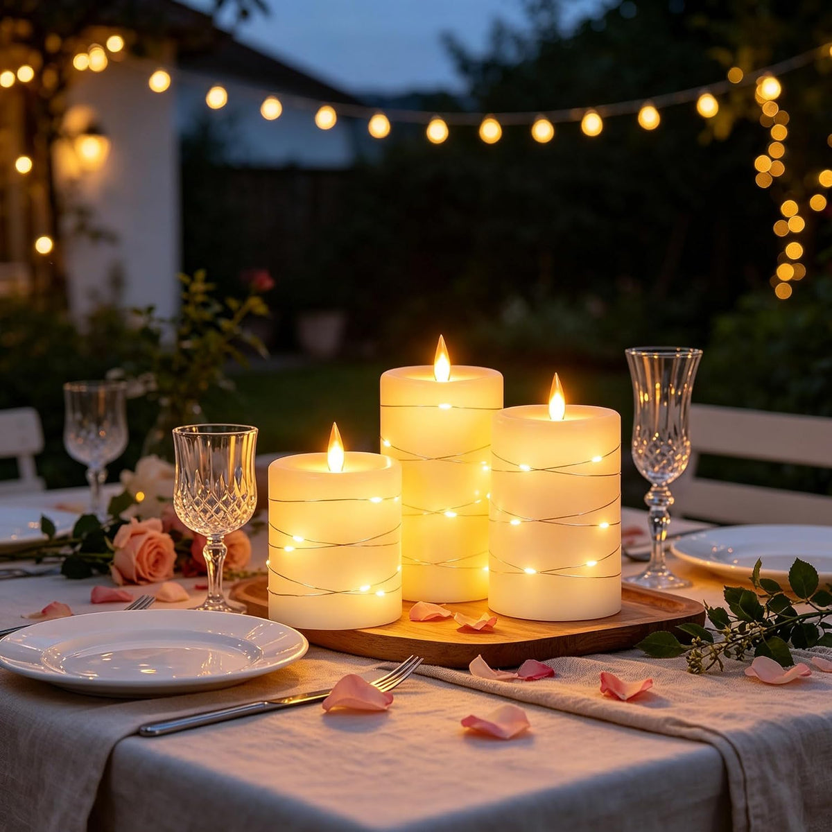 AuraGlow™ - Set de 3 Velas LED Sin Llama con Control y Temporizador